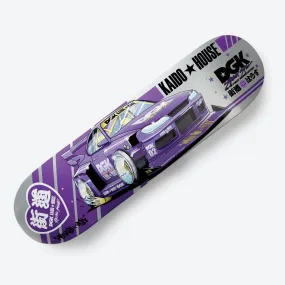 DGK x Kaido House Roulette Racer Deck - 8.25" Silver Glitter