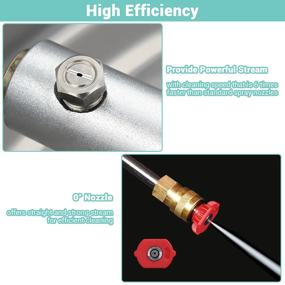 DIY 13in Surface Cleaner Pressure Washer Attachment 4000PSI 3.7GPM