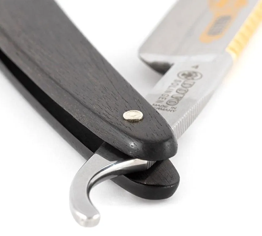 Dovo - "Prima" Straight Razor, Ebony Handle, Round Point, 5/8"