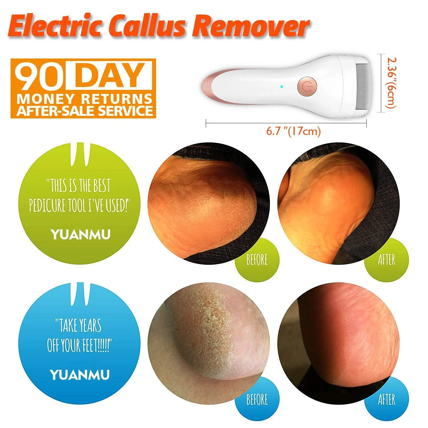 Electric Foot Callus Remover Portable Electronic Foot File Pedicure