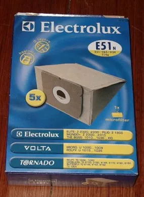 Electrolux The Boss, Xio, Mondo , Volta Rolfy Vacuum Cleaner Bags - Part # E51N