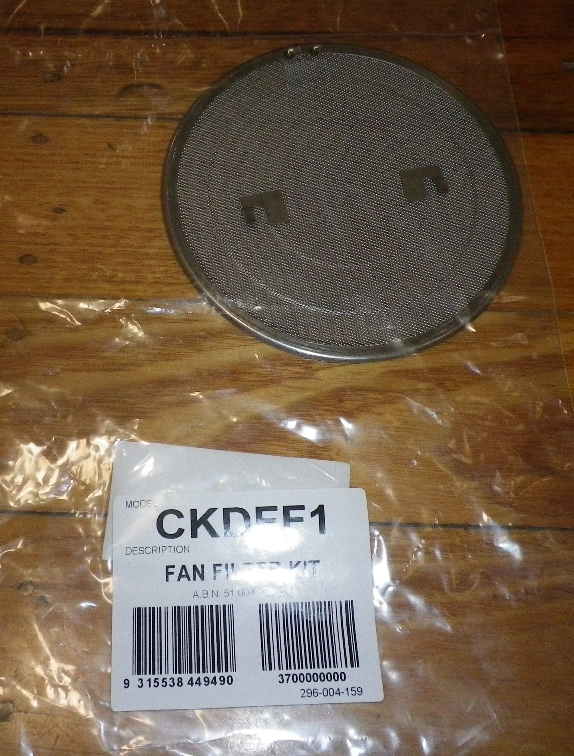 Electrolux, Westinghouse, Chef Oven Fan Grease Filter - Part # CKDFF1