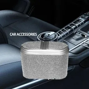 Elegant Diamond-Inspired Car Trash Bin for Stylish Travel