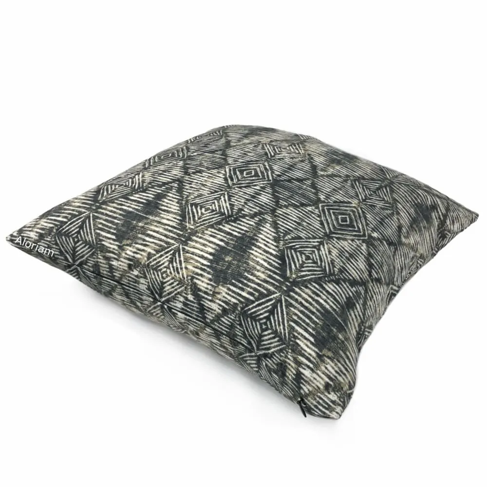 Etro Black Ethnic Diamond Print Indoor Outdoor Pillow Cover