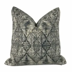 Etro Black Ethnic Diamond Print Indoor Outdoor Pillow Cover