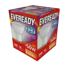 Eveready LED GU10 4.7W = 50W Warm White Bulb (Single)