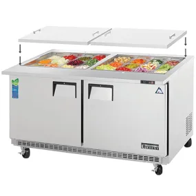 Everest EOTPW2 Open Top Prep Table 24 Pans 16 cu.ft.