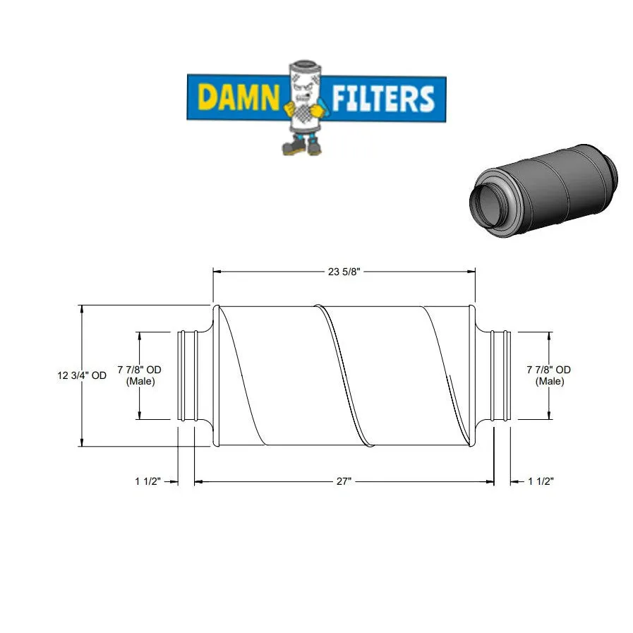 Galvanized Duct Silencer for Clamp Together Duct