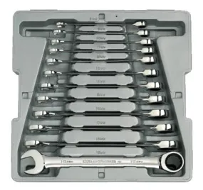 GearWrench 9412 12 Piece Combination Ratcheting Wrench Sets, Metric (1 Set)