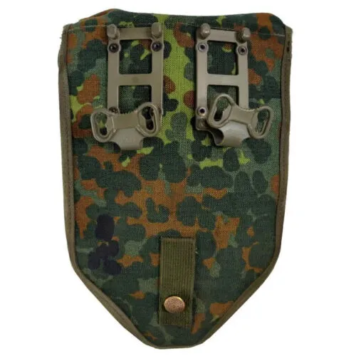 German Military Tri-fold Shovel w/ Flecktarn Case