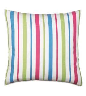 Gigi Party Striped Multicolor Throw Pillow Cover 22x22