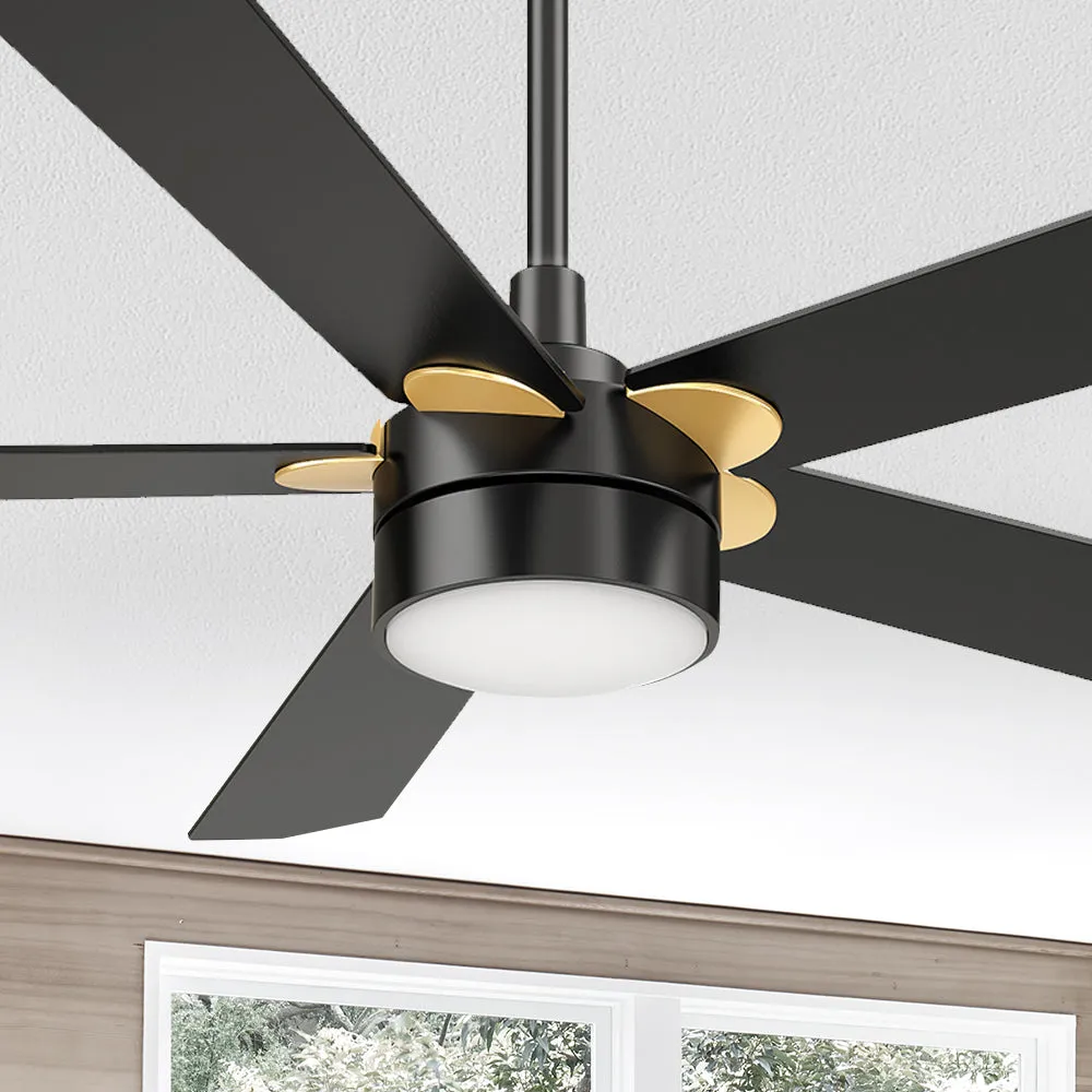 Granby Smart Ceiling Fan with LED Light and Remote Outdoor/Indoor 52"