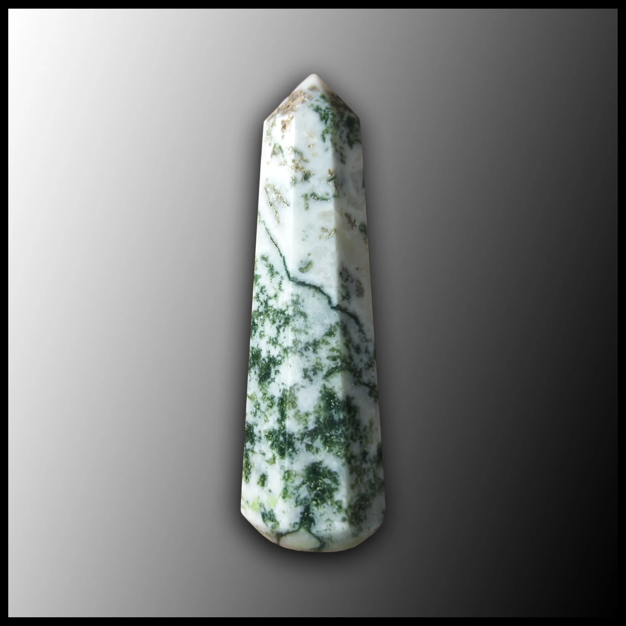 Green Tree Agate Small Massage Wand