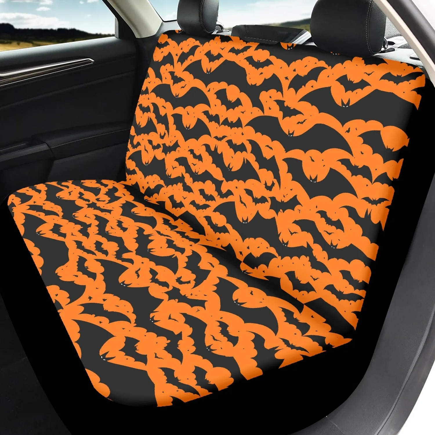 Halloween Bats Microfiber Car Seat Covers - 3Pcs