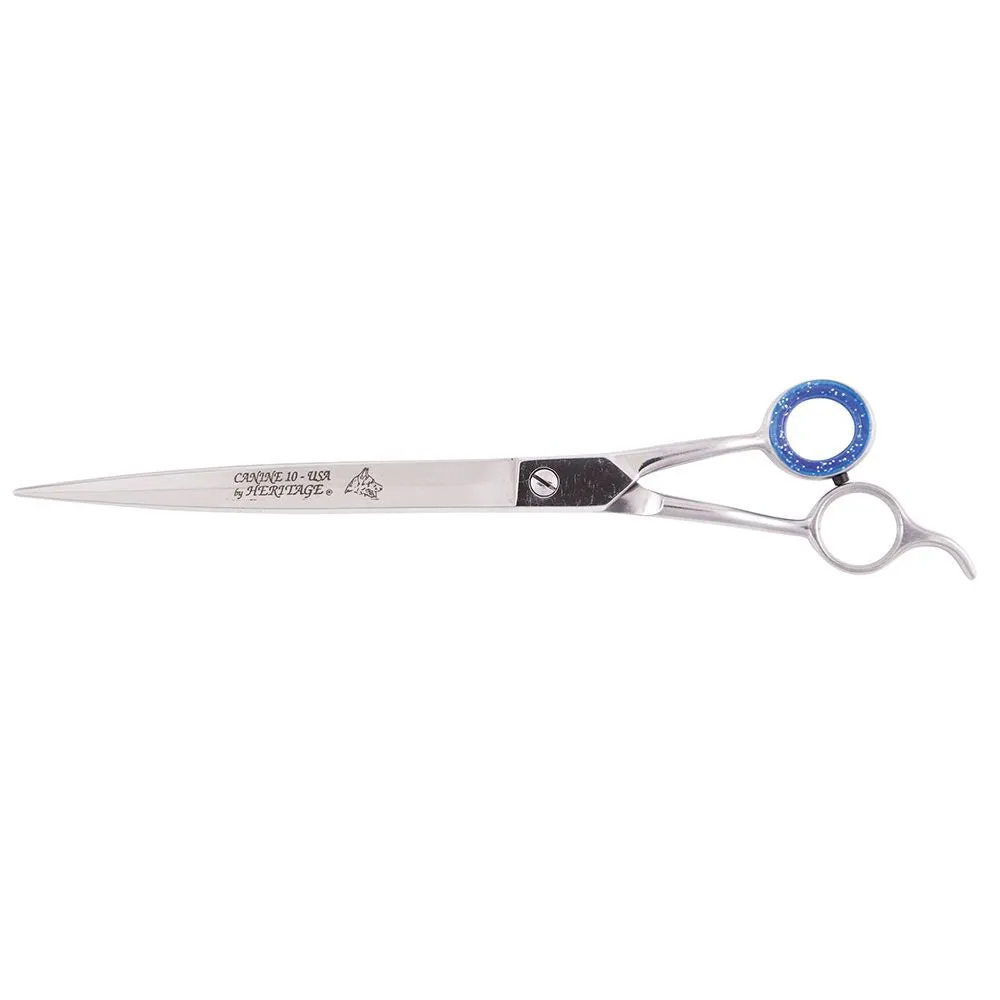 Heritage Cutlery K910-O 10'' Pet Grooming Scissor w/ Serrations / Offset Handles