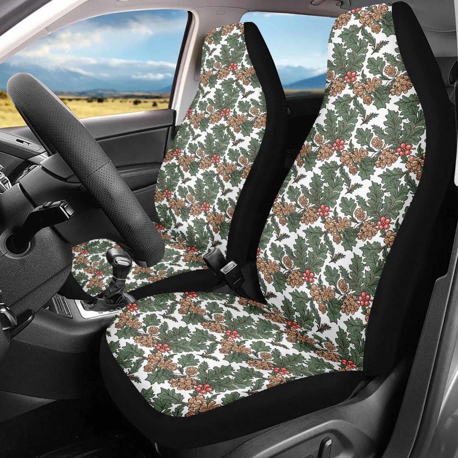 Holly Pine Microfiber Car Seat Covers - 3Pcs