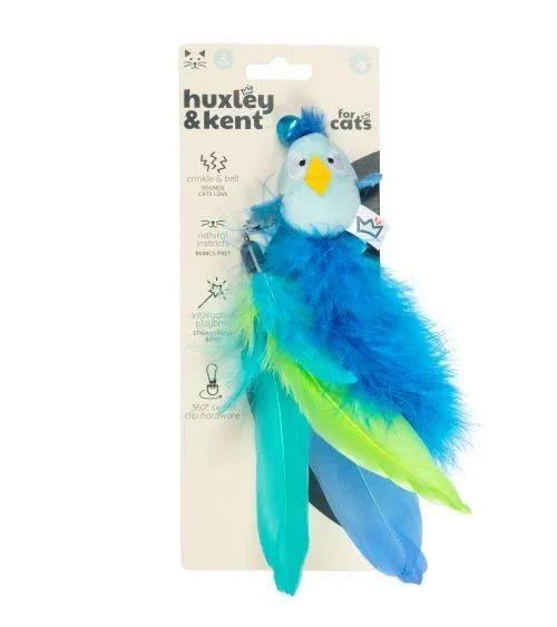 Huxley & Kent Blue Birdy Feathers Refill Cat Toys 2pk