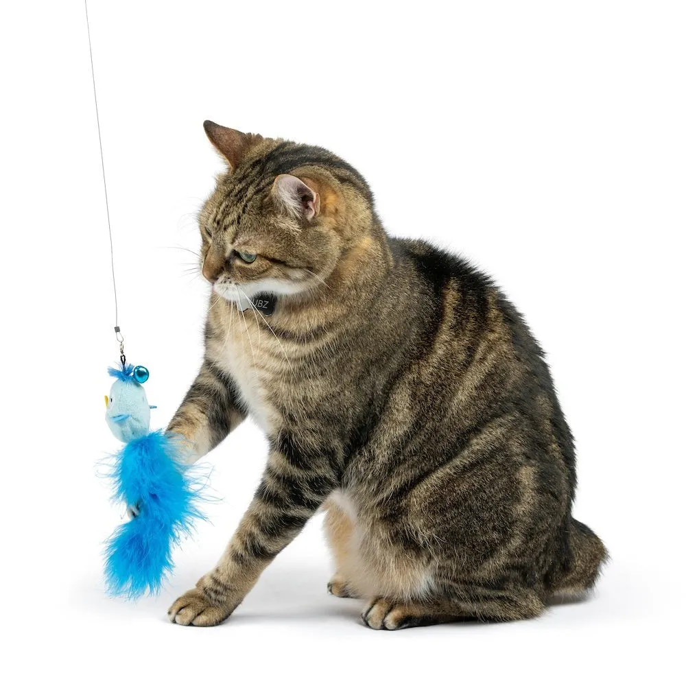 Huxley & Kent Blue Birdy Feathers Refill Cat Toys 2pk