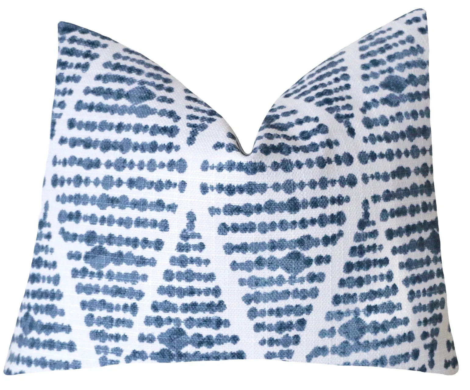 Indigo Collection: Boho Outdoor Pillow Cover / Navy Blue Patio Pillow / White Pillow Cover / Outdoor 20x20 22x22