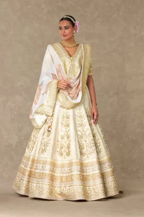 Ivory Neel-Kamal Lehenga Set