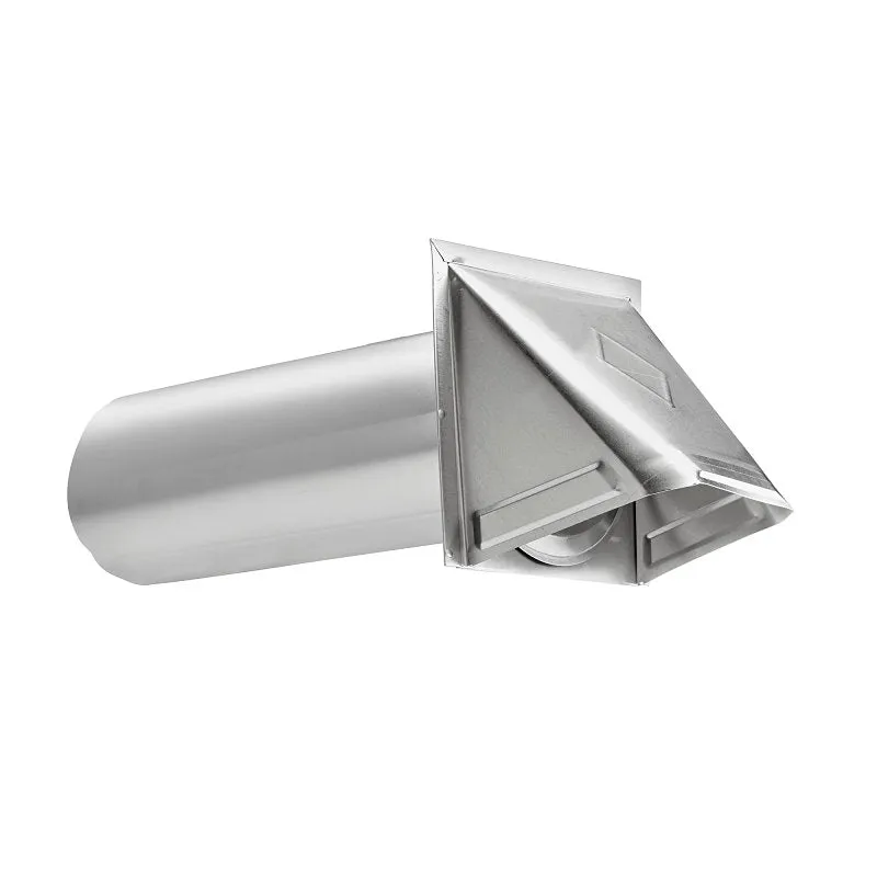 Lambro 344/S Hood Vent, 6 in W Hood, 4-3/4 in H Hood, 4 in Duct, Aluminum Hood