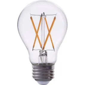 LED Filament A19 320 Deg, 7W-800lm, Dimmable, 2700K, E26, Clear