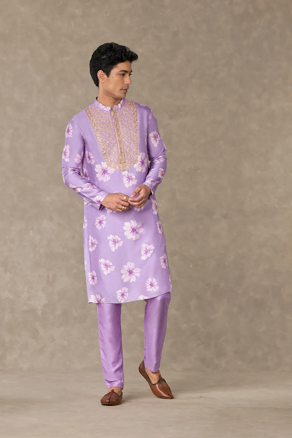 Lilac Parijat Kurta Sets