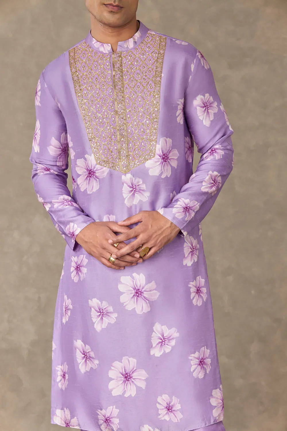 Lilac Parijat Kurta Sets