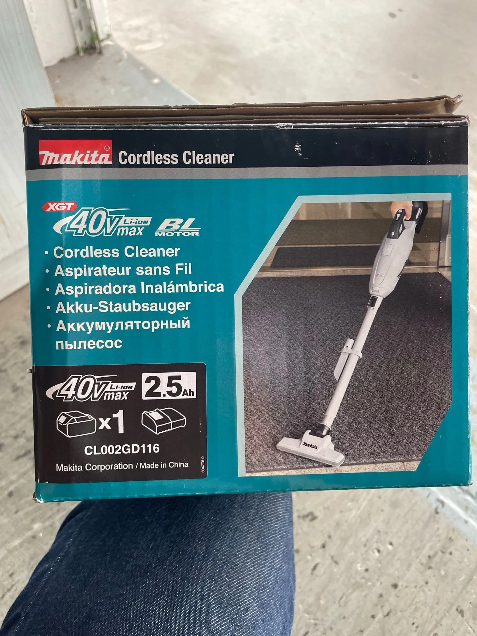 MAKITA CL002G 125W Cordless Cleaner With Fast Charger (DC40RC), 2.5Ah Battery (BL4025) | Model: M-CL002GD11