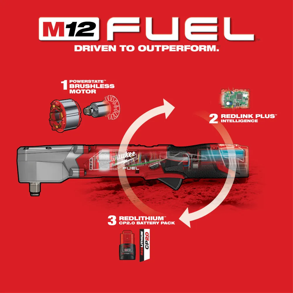 Milwaukee 2565-20 M12 FUEL 1/2" Right Angle Impact Wrench with Friction Ring