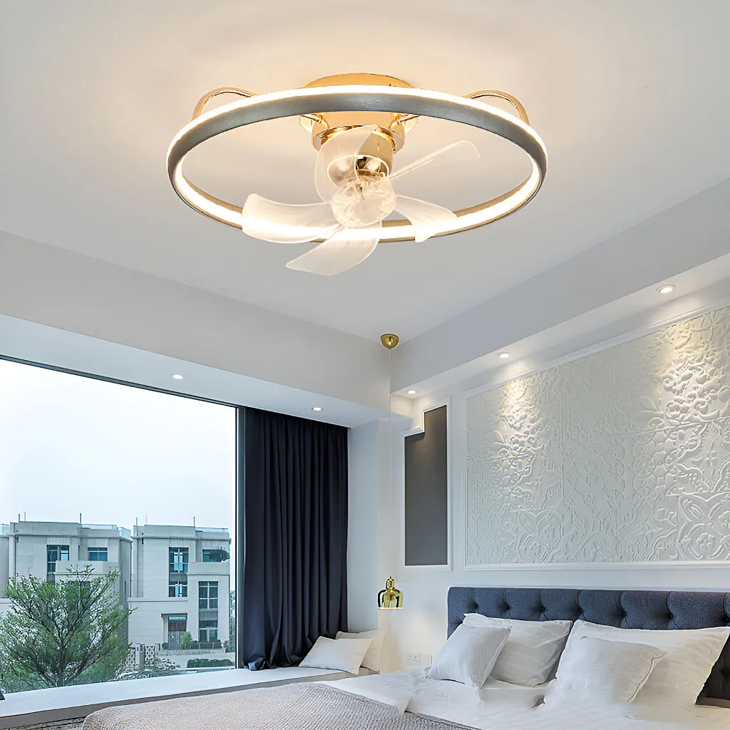 Modern Circular Ceiling Fan Light With Remote Control