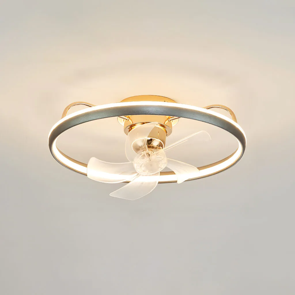 Modern Circular Ceiling Fan Light With Remote Control