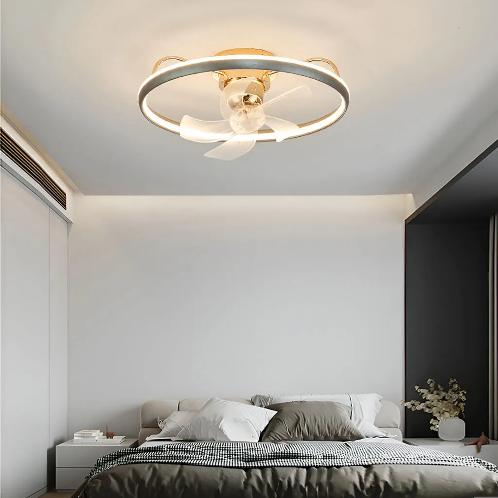 Modern Circular Ceiling Fan Light With Remote Control