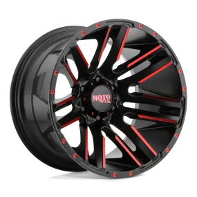 Moto Metal MO978 Razor 20X12 6X135 -44 mm Satin Black Machined Red Tint