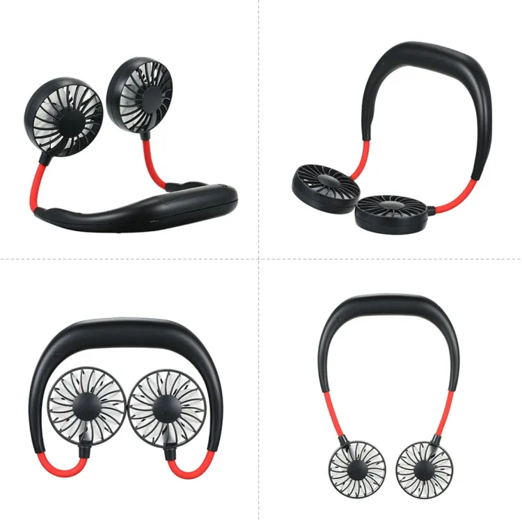 Multi-function Portable Adjustable Wearable Sport Fan(Black)