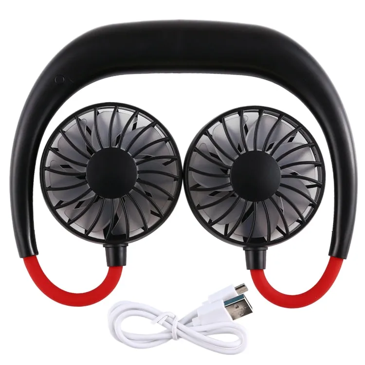 Multi-function Portable Adjustable Wearable Sport Fan(Black)