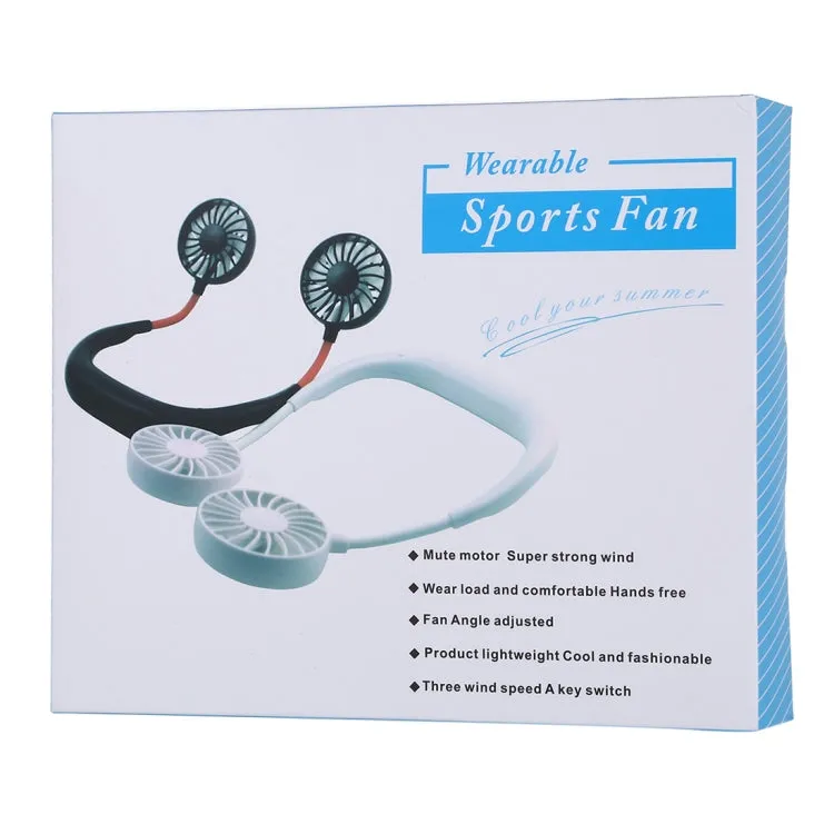 Multi-function Portable Adjustable Wearable Sport Fan(Black)