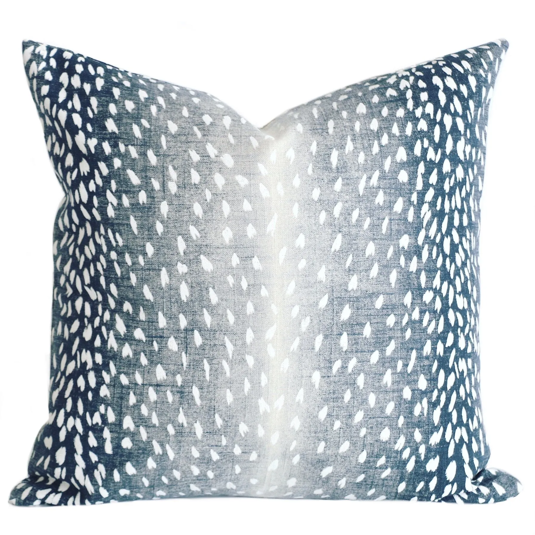 Navy Fawn: Ombré Animal Print Pillow Cover