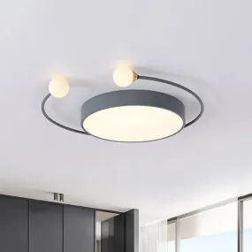 Nordic Iron LED Ceiling Light with Crab Design in Grey/White/Green for Bedrooms