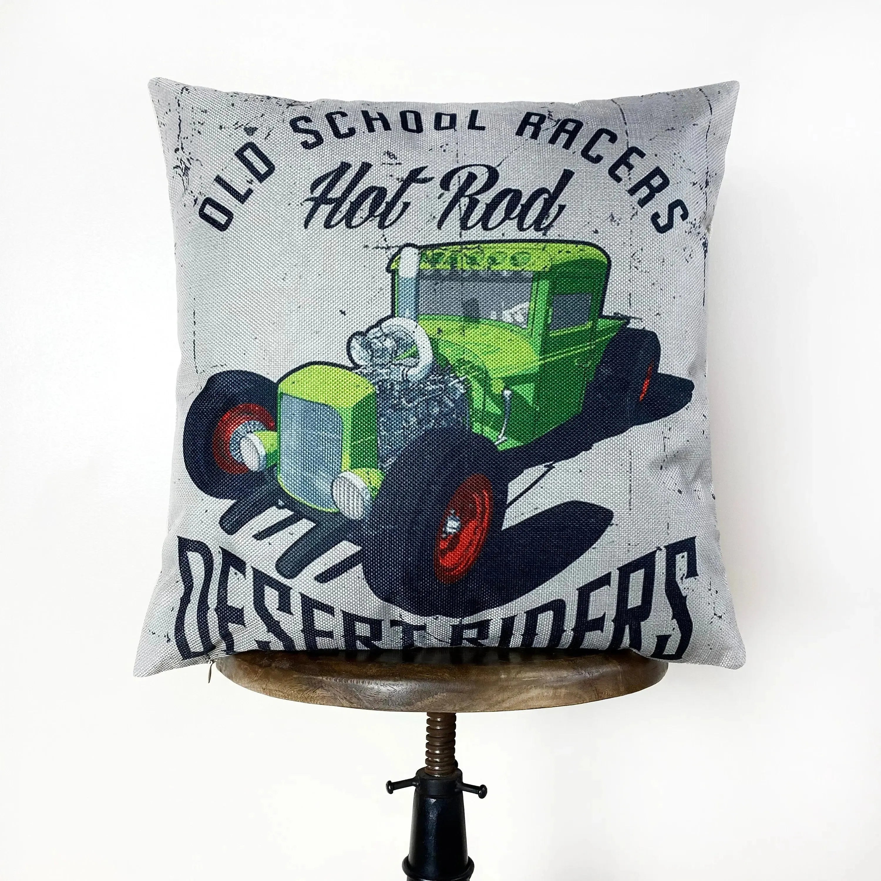 Old School Racers Hot Rod  | Pillow Cover |  Throw Pillow | Dad Gift | Classic Car | Gift Ideas | Pillow | Hot Rod | Room Décor