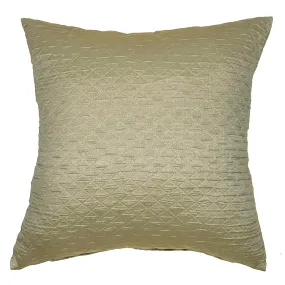 Olive Green Retro Quilted Throw Pillow cover 22x22