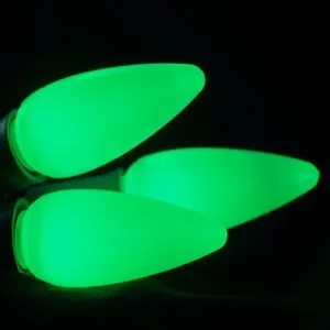 Opaque C9 LED Bulbs - Green - 25 Pack