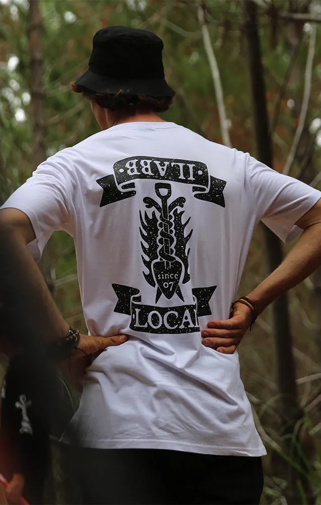 Oversized Block Tee Local Shovel White WHITE