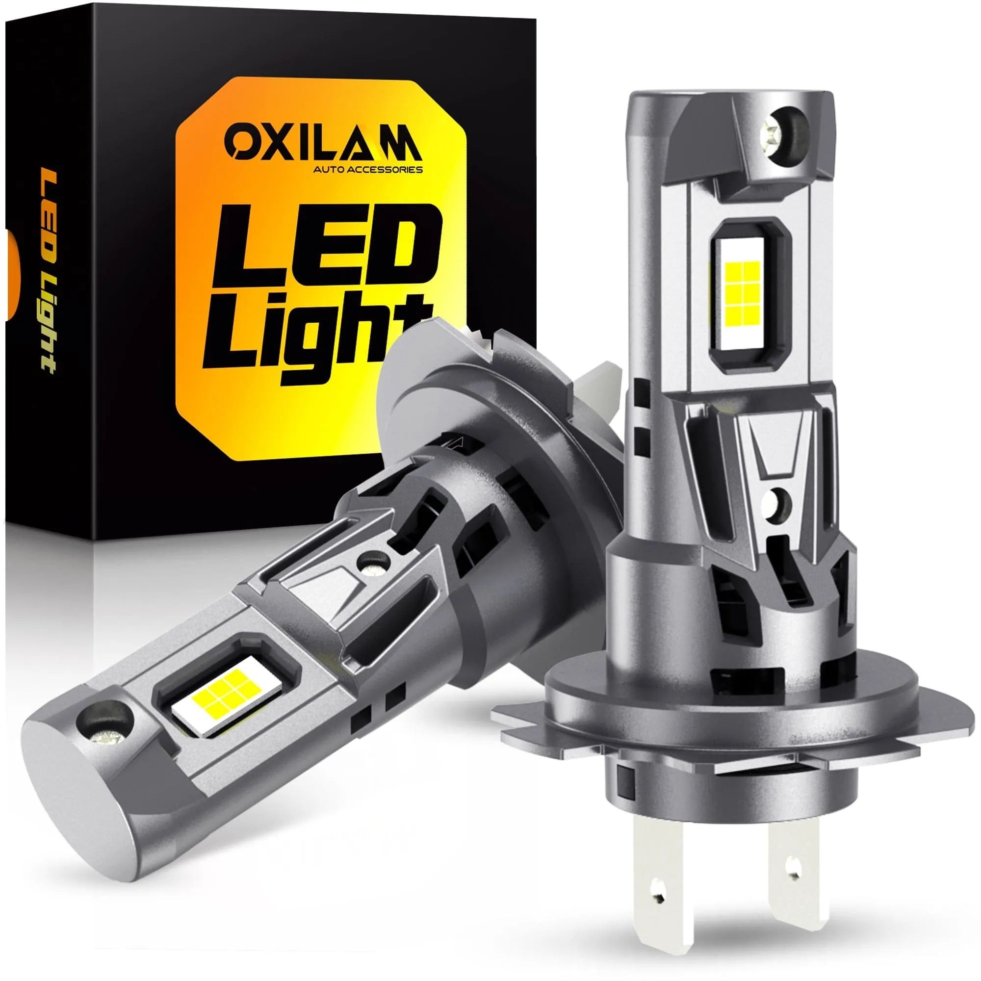 OXILAM Newest H7 LED Bulb 24000LM 700% Brighter, 1:1 Size No Adapter Required