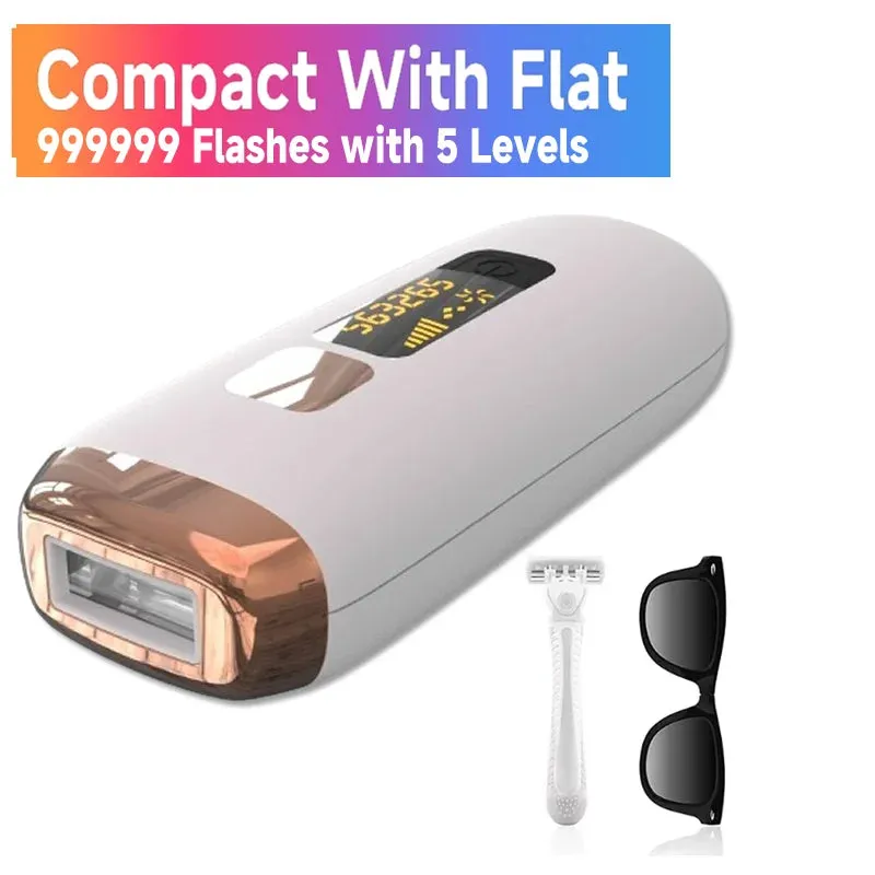 Painless Laser Hair Removal for Women - IPL Laser Epilator with 999999 Flashes, Bikini Photoepilator Compatible to Remove Hair on  Any Body Part - Excellent Gift for Women