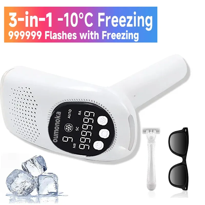 Painless Laser Hair Removal for Women - IPL Laser Epilator with 999999 Flashes, Bikini Photoepilator Compatible to Remove Hair on  Any Body Part - Excellent Gift for Women