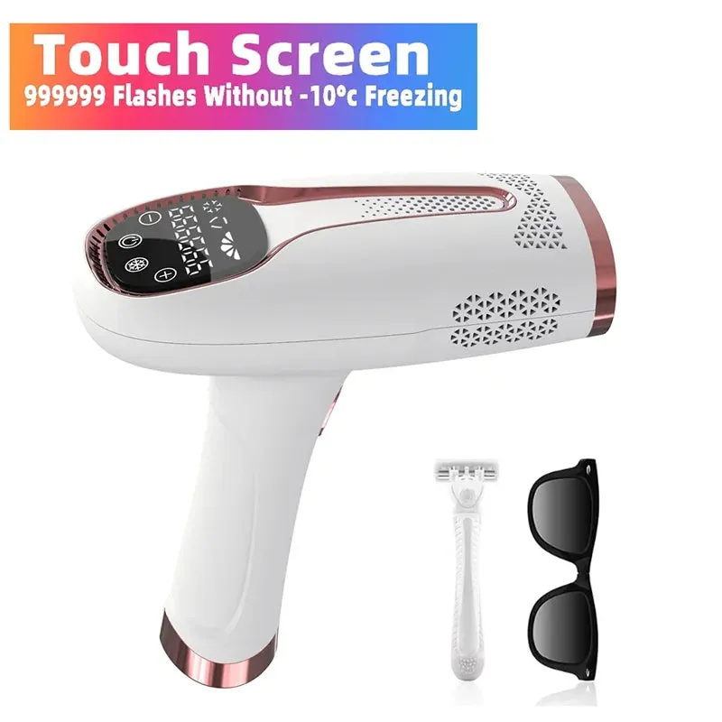 Painless Laser Hair Removal for Women - IPL Laser Epilator with 999999 Flashes, Bikini Photoepilator Compatible to Remove Hair on  Any Body Part - Excellent Gift for Women