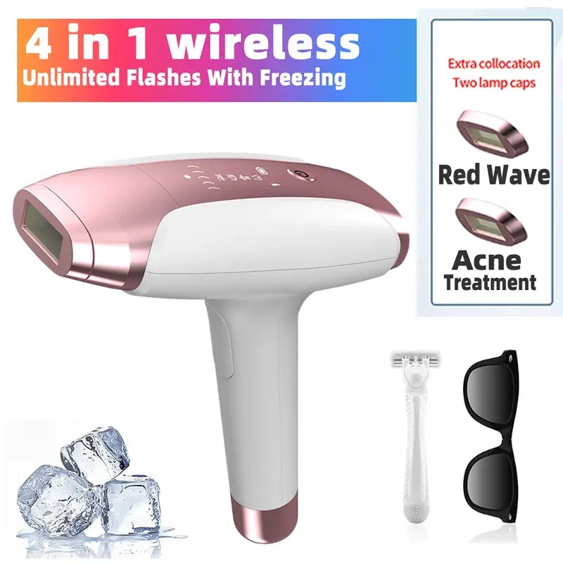 Painless Laser Hair Removal for Women - IPL Laser Epilator with 999999 Flashes, Bikini Photoepilator Compatible to Remove Hair on  Any Body Part - Excellent Gift for Women