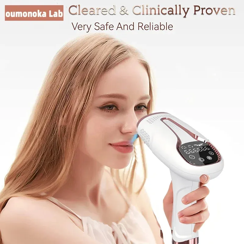 Painless Laser Hair Removal for Women - IPL Laser Epilator with 999999 Flashes, Bikini Photoepilator Compatible to Remove Hair on  Any Body Part - Excellent Gift for Women