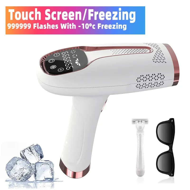 Painless Laser Hair Removal for Women - IPL Laser Epilator with 999999 Flashes, Bikini Photoepilator Compatible to Remove Hair on  Any Body Part - Excellent Gift for Women